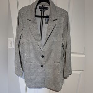 Torrid Gray Plaid Women's Blazer oversized mens fit size 2